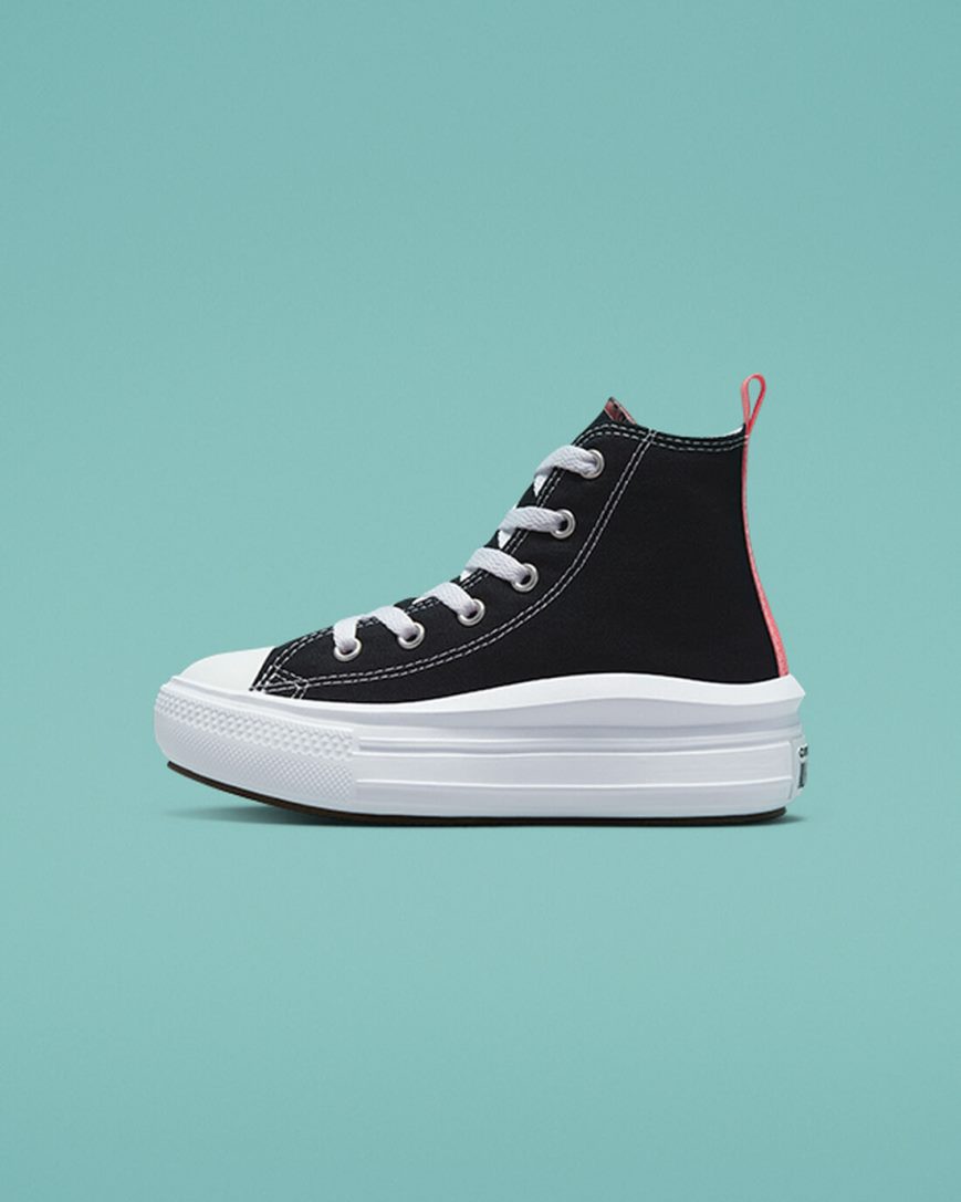 Zapatos Plataforma Converse Chuck Taylor All Star Move Altas Niña Negras Rosas Blancas | PE 4LW580